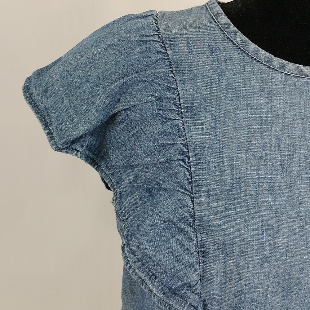 Draper James Chambray Flutter Sleeve Top - image 4